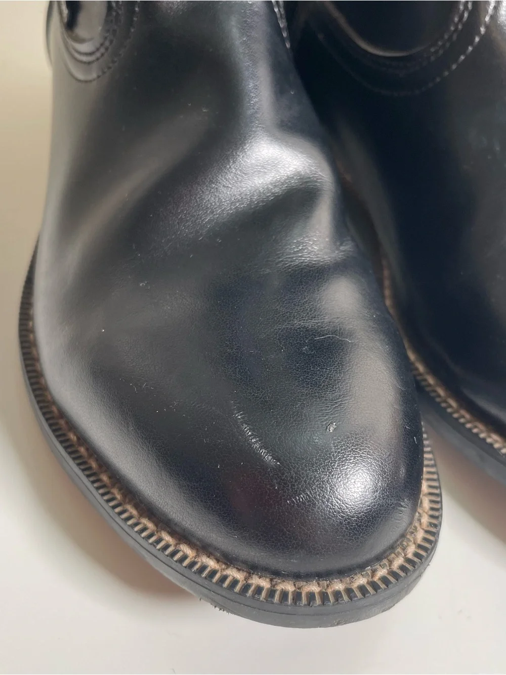 Justin Boots Temple Round Toe Cowboy Mens Black Casual Boots JB3000 Size 10.5 D